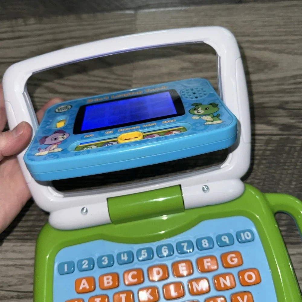 Leap Frog 2 in 1 LeapTop Touch Blue Green Learning Toy‎ - Preowned WORKS